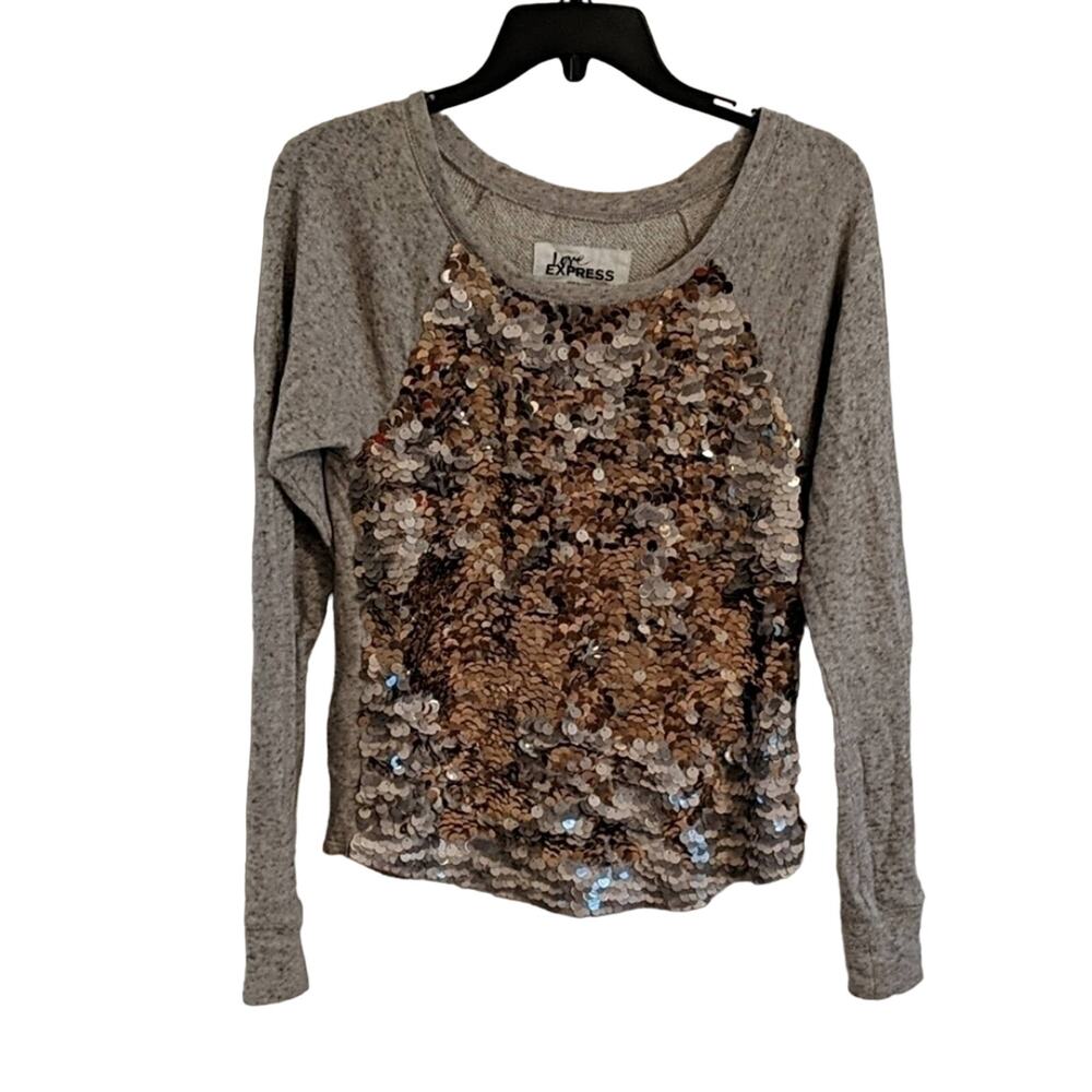 Express Shiny Sweatshirt, XS